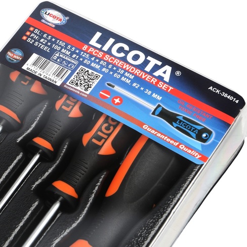 Distinction 1〜4 Набор отверток профессиональных 8 пр. в ложементе Licota ACK