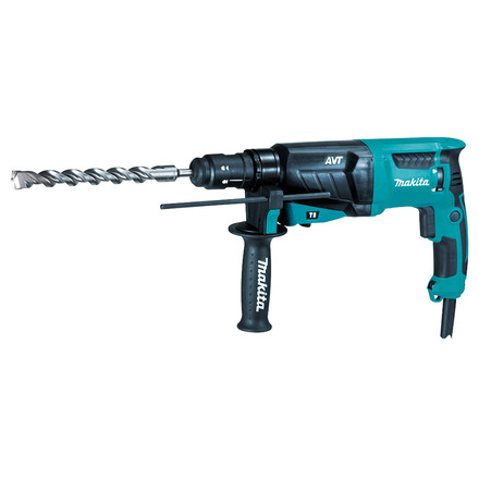 MAKITA HR2631FT Перфоратор (SDS+,800Вт,3реж,2.7Дж,0-4600ум,3.1кг,чем,подсветка,бсъемный патрон,АВТ)