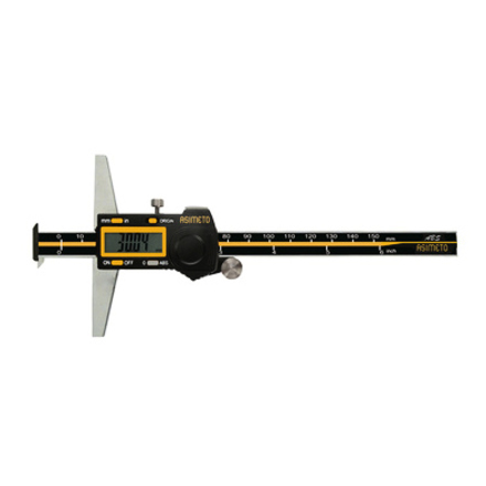 ASIMETO 323-08-7 Штангенглубиномер цифровой ABS с двойным крюком 0,01 мм, 0—200 мм