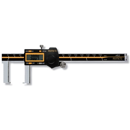 ASIMETO 309-12-3-П Штангенциркуль цифровой для измерения наружных канавок 0,01 мм, 0-300 мм, ABS, с поверкой