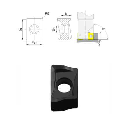 

GESAC 204190-GS4130 Пластина фрезерная ANKX160708R-GL сплав GS4130