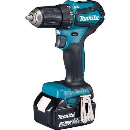

MAKITA DDF483RFE Дрель аккумуляторная MAKITA DDF483RFE (б\щет,18В,2х3АчLi-ion,БЗП-13мм,0-500\0-1700об\м,40\23Нм,1.5кг