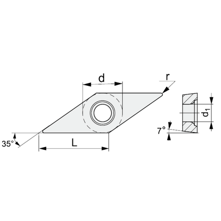 GARWIN INDUSTRIAL 247310-GTF15K Пластина токарная VBMT160408-UM сплав GTF15K