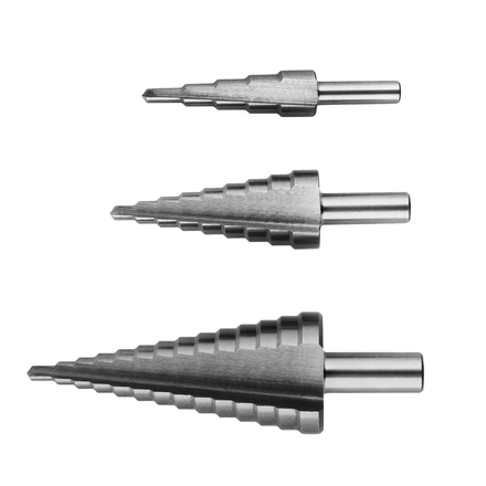 

GARWIN INDUSTRIAL 102560-4-12*4-30 Набор ступенчатых сверл 4-12, 4-20, 4-30 мм, HSS-Co5