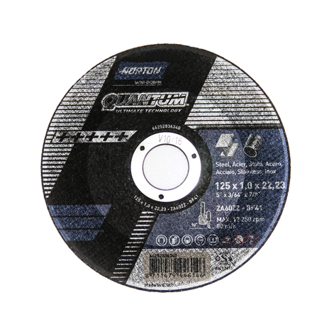 

NORTON 66252838243 Круг отрезной 125 х 0.8 х 22 ZA 60 ZZ тип 42, 66252838243