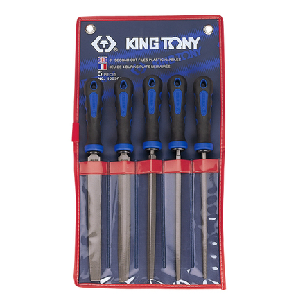 KING TONY 1005GQ KINGTONY Напильник набор 5 предметов с двухкомпонентными ручками