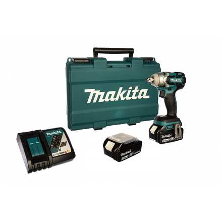 MAKITA DTW285RME Гайковерт аккумуляторный ударный (бщ,18В,2х4АчLi-ion,0-180026003500ум,280Нм,квадр12