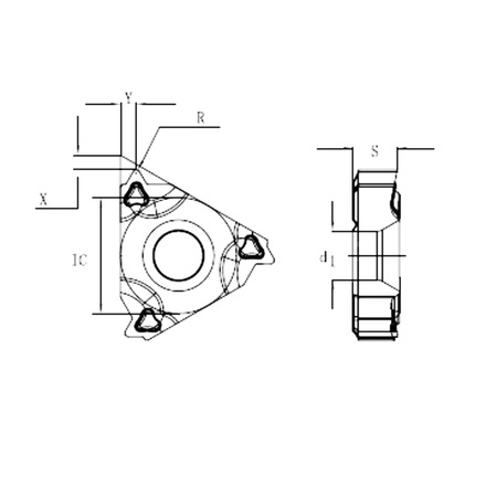 

GESAC 260649-N Пластина резьбовая 22IRN55-TC сплав GM3225