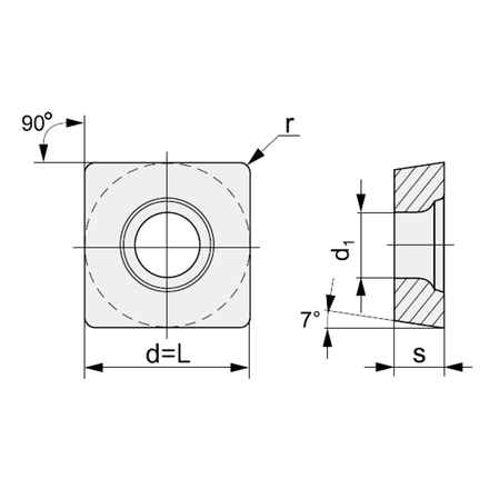 КЗТС SCMT-120408-F7-TC40PT Пластина сменная SCMT-120408 F7 TC40PT