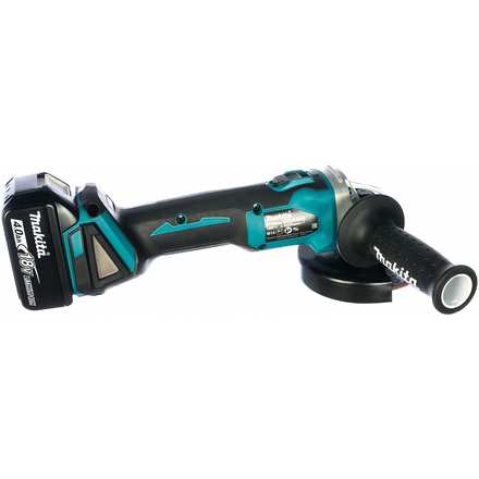 MAKITA DGA506RME Шлифмашина угловая аккумуляторная 18В2х4АчLi-ionбщет8500обмф125мм26кгчем