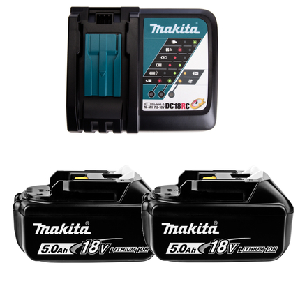 

MAKITA 191L74-5 Набор АКБ BL1850B (5 Ач, 2 шт), ЗУ DC18RC, картон