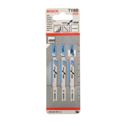 

BOSCH 2608631673 Пилка лоб.Bosch T118В HSS 3 шт
