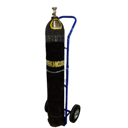 

RUSKLAD ГБ 1 литые Тележка для перевозки одного баллона ГБ 1 с набором колес (литых D=250 мм 2 шт)