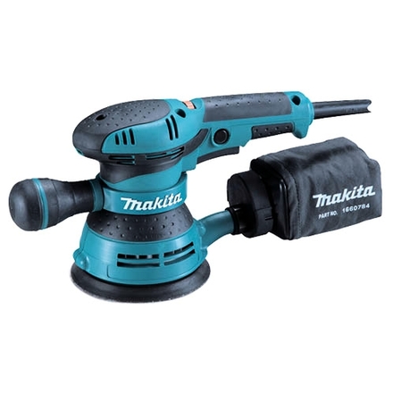 MAKITA BO5040 Шлифмашина эксцентриковая (300Вт,ф125мм,12000об\м,ампл-2.8мм,1.4кг,кор,п\сборник,доп.рукоятка)