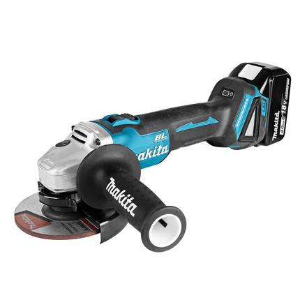 

MAKITA DGA506RME Шлифмашина угловая аккумуляторная (18В,2х4АчLi-ion,б\щет,8500об\м,ф125мм,2.6кг,чем,
