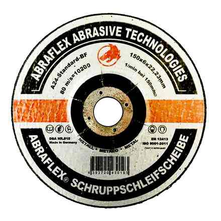 

Abraflex УТ0007755 Круг зачистной 150x6,0x22,23 A24 S-BF27 металл