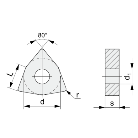 КЗТС WNUM-100408-Т15К6 Пластина сменная 02114-100408 (WNUM) Т15К6 (H10)