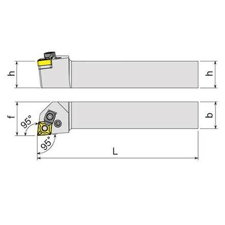 GARWIN INDUSTRIAL 230212-25*12 Державка токарная PCLNR 2525 M12C для пластин CNM. 1204.., правая