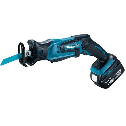 

MAKITA DJR185RME Пила сабельная аккумуляторная (18В,2х4АчLi-ion,0-3000об\м,ход-13мм,рез-50мм,1.5кг,чем,подсв,н-р пило
