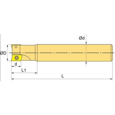 

GARWIN INDUSTRIAL 204305-20 Корпус фрезы для обработки пазов и уступов GM190-20R02C20-AP11, цилиндрический хвостовик