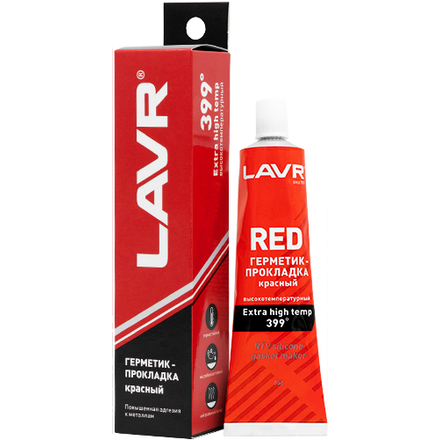 

LAVR Ln1737 Герметик-прокладка красный высокотемпературный RED LAVR RTV silicone gasket maker 85г