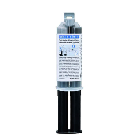 

WEICON wcn10551024 Fast-Metal Minute-Adhesive (24мл) Эпоксидный сталенаполненный минутный клей для метала, от-35C до +1, Серый