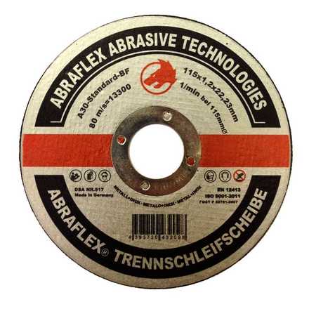 

Abraflex УТ0007506 Круг отрезной 115x1,2x22,23 A30 S-BF41 мет/нерж