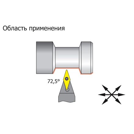 AKKO 247033-32*16 Державка токарная SVVBN 3232 P16 для пластин VB.T 1604.., нейтральная