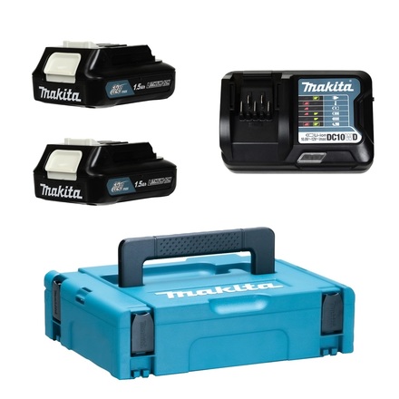 

MAKITA 197644-6 Набор Makita: Аккумулятор BL1016 +зарядное устройство DC10WD (12В, 1.5Ач, Li-ion, MakPac)