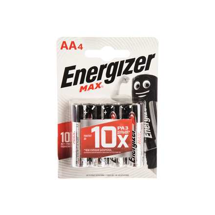 

ENERGIZER 7638900411409 Батарейка ENERGIZER MAX LR6/E91/AA BL4 - (блистер 4 шт)