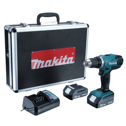 

MAKITA DF457DWE Дрель-шуруповерт аккумуляторный 18V G-Series, 42 Нм в кейсе (2 х 1,5 Ач)