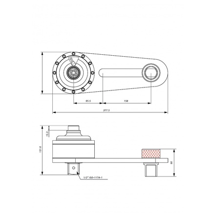 

Licota AQMT-PN69450 Усилитель крутящего момента ручной с опорой на головку 1:4; 4500 Нм