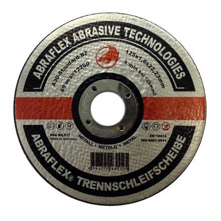 

Abraflex УТ0007463 Круг отрезной 125x1,6x22,23 A30 S-BF41 мет/нерж
