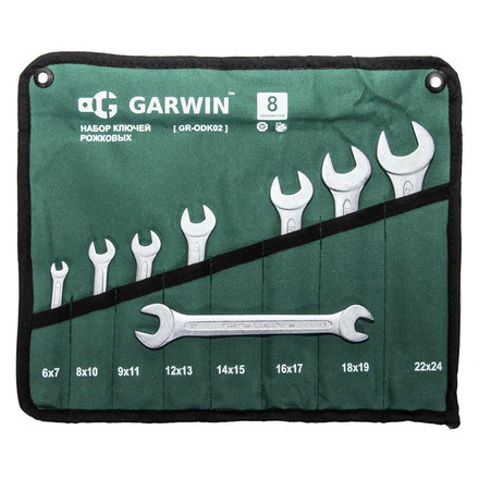 GARWIN PRO GR-ODK02 Набор ключей рожковых 8 предметов 6х7-22х24 мм