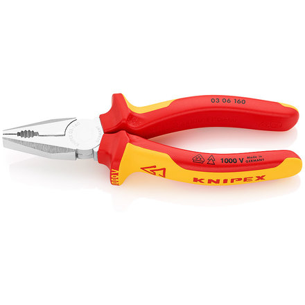 

Knipex KN-0306160 Пассатижи комбинированные VDE 160 мм 1000v