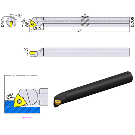 GESAC 248520-166 Державка расточная S16Q-SWLCR06 277440₽