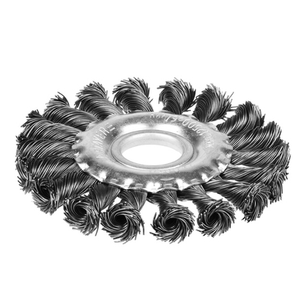 

STAYER 35120- Щетка STAYER дисковая для УШМ, плетенные пучки проволоки 0.5 мм, 125х22 мм