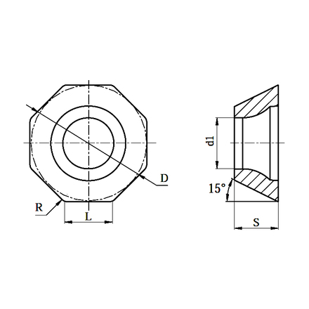 GESAC 202014-GA4225 Пластина фрезерная ODKT060508-GH сплав GA4225 для серии MFA143