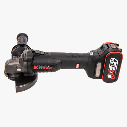 KRESS KU801 Угловая шлифмашина аккумуляторная BL 125 мм 20V 2 х 4 Ач кейс