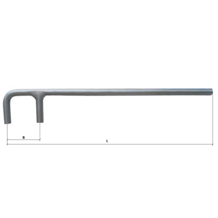

GARWIN PRO 604310-65*550 Ключ вентильный для задвижек F-образный 65*550 мм
