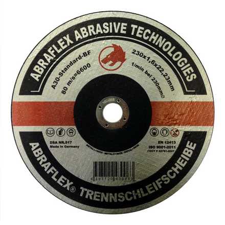 

Abraflex УТ0007365 Круг отрезной 230x1,6x22,23 A30 S-BF41 мет/нерж