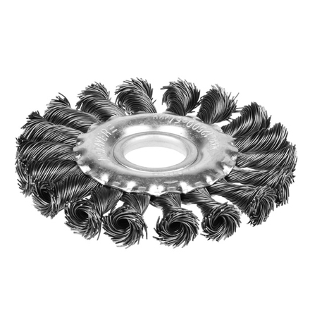 

LESSMANN 473811OP Щетка дисковая жгутовая 125х13,4х22.23мм НЕРЖ., LESSMANN