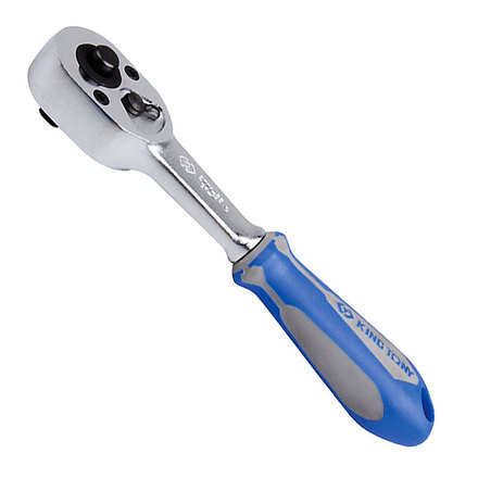 

KING TONY 2771-55G KINGTONY Трещотка 3 положения 1/4" 140 мм с кнопкой