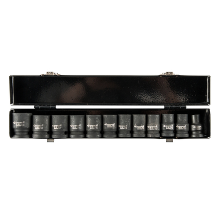 

GARWIN PRO 626521-12 Набор ударных головок 38 мм 1/2" 12пр. 10-24 мм в металлическом кейсе