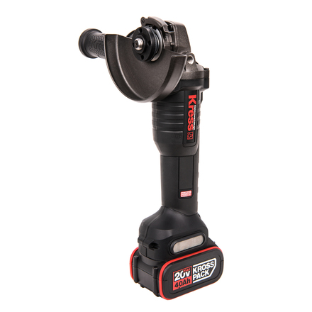 KRESS KU801 Угловая шлифмашина аккумуляторная BL 125 мм 20V 2 х 4 Ач кейс