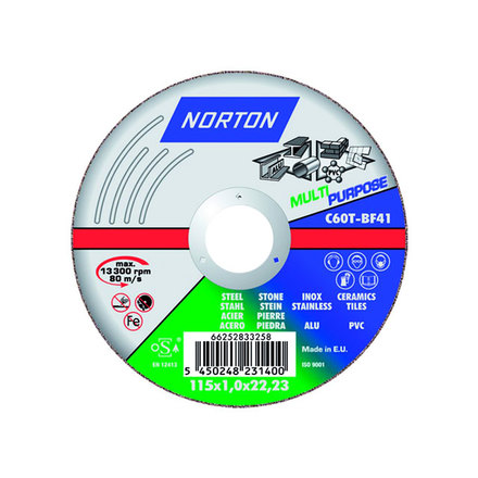 

NORTON 66252918924 Круг отрезной Norton Multi-purpose 125 х 1,0 х 22,23
