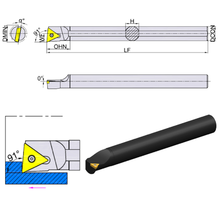 

GESAC 245438-12*11 Державка расточная S12M-STFCR11