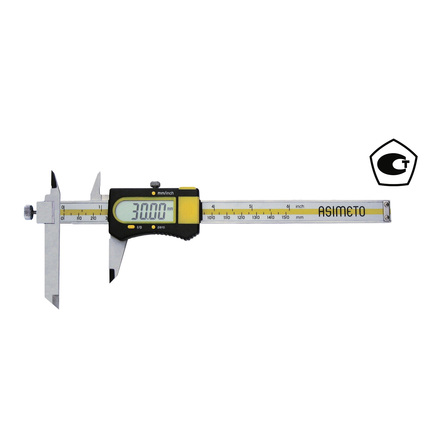 ASIMETO 317-12-0 Штангенциркуль цифровой для измерения уступов 0,01 мм, 0-300 мм, ABS