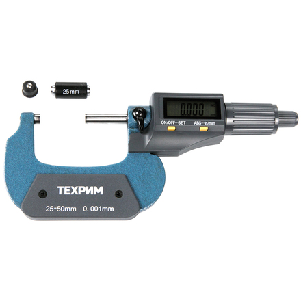 

ТЕХРИМ T050012 Микрометр МКЦ-50, 50 мм - 0,001, ГОСТ 6507-90
