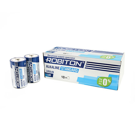 

ROBITON 051005-LR20 Элем.электропитания ROBITON alkaline standart LR20, 373